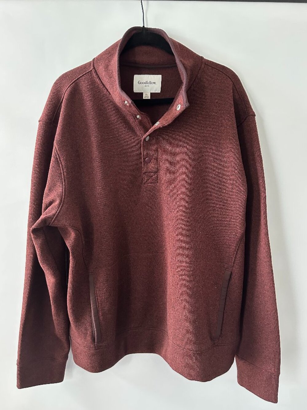 Goodfellow & Co. Burgundy Red Marled Men's XL Mock-Neck Sweater